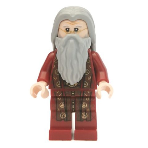 Minifigurka LEGO Albus Dumbledore, Dark Red Robes, Light Bluish Gray Hair and Beard