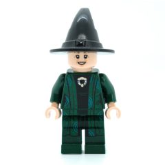 Minifigurka LEGO Professor Minerva McGonagall, Dark Green Robes, Black Hat (Dual Sided Head)