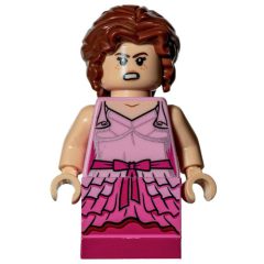 Minifigurka LEGO Hermione Granger, Bright Pink and Dark Pink Brick-Built Dress
