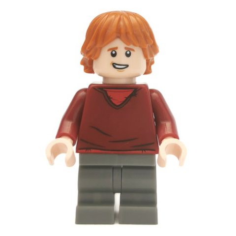 Minifigurka LEGO Ron Weasley, Dark Red Sweater, Medium Legs