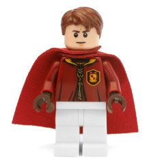 Minifigurka LEGO Oliver Wood, Dark Red and White Gryffindor Quidditch Uniform