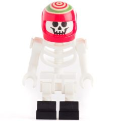 Minifigurka LEGO Douglas Elton / El Fuego, Skeleton with Red Helmet, Black Feet