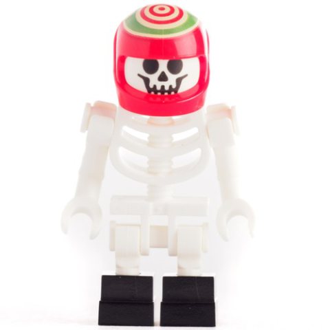 Minifigurka LEGO Douglas Elton / El Fuego, Skeleton with Red Helmet, Black Feet