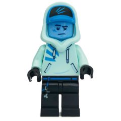 Minifigurka LEGO Jack Davids, Light Aqua Hoodie with Hood and Dark Azure Cap