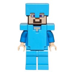 Minifigurka LEGO Steve in Medium Azure Helmet and Armor