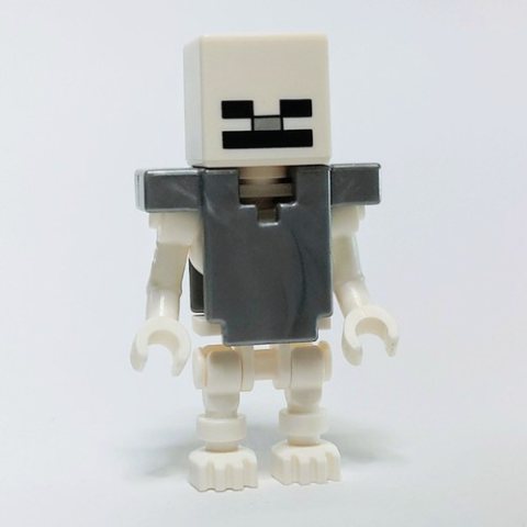 Minifigurka LEGO Skeleton, Square Skull, Flat Silver Armor