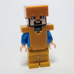 Minifigurka LEGO Steve in Pearl Gold Helmet and Armor