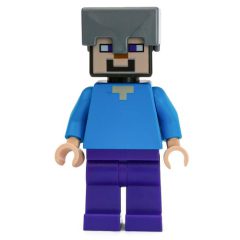Minifigurka LEGO Steve in Flat Silver Helmet