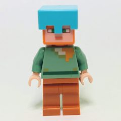 Minifigurka LEGO Alex in Medium Azure Helmet and Dark Orange Legs