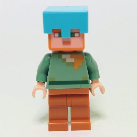 Minifigurka LEGO Alex in Medium Azure Helmet and Dark Orange Legs