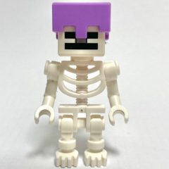 Minifigurka LEGO Skeleton, Square Skull, Medium Lavender Helmet (60115 Torso), Spider Jockey