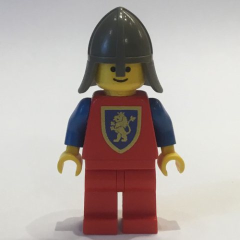 Minifigurka LEGO Knight (Crusader Lion) - Red Legs, Dark Gray Neck-Protector