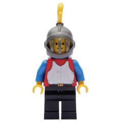 Minifigurka LEGO Knight (Breastplate on Red) - Black Legs, Yellow Plume