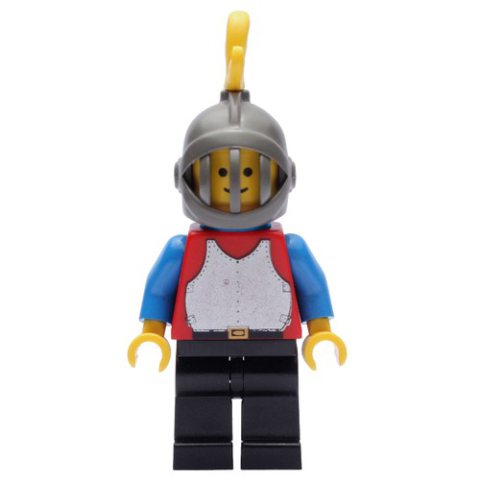 Minifigurka LEGO Knight (Breastplate on Red) - Black Legs, Yellow Plume