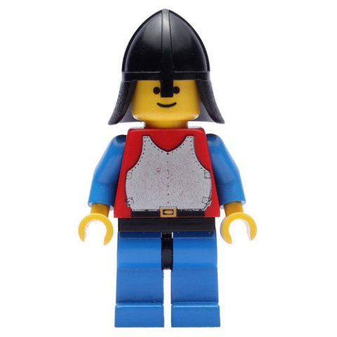 Minifigurka LEGO Knight (Breastplate on Red) - Blue Legs, Black Neck-Protector