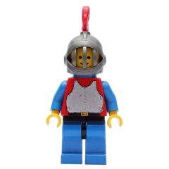 Minifigurka LEGO Knight (Breastplate on Red) - Blue Legs, Red Plume, Plastic Cape