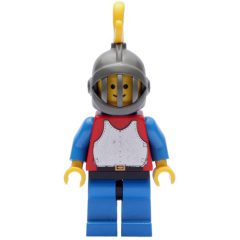 Minifigurka LEGO Knight (Breastplate on Red) - Blue Legs, Yellow Plume, Plastic Cape