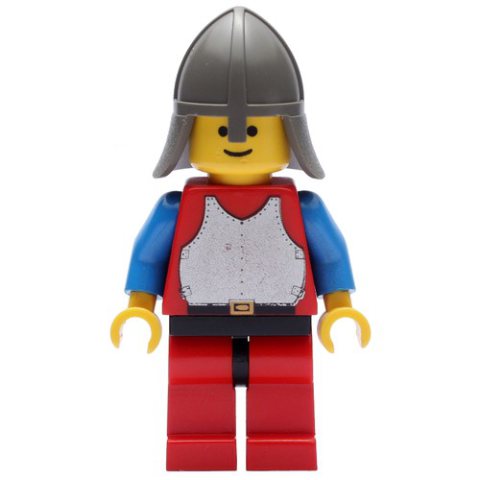 Minifigurka LEGO Knight (Breastplate on Red) - Red Legs, Neck-Protector