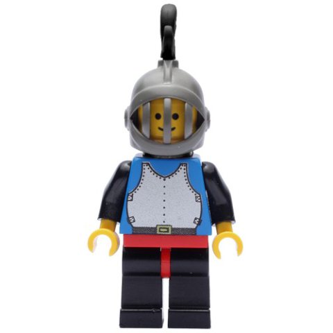 Minifigurka LEGO Knight (Breastplate on Blue) - Black Legs, Black Plume