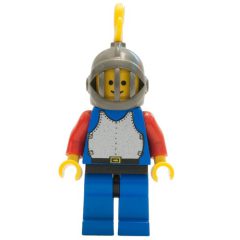 Minifigurka LEGO Knight (Breastplate on Blue) - Blue Legs, Dark Gray Helmet, Yellow Plume