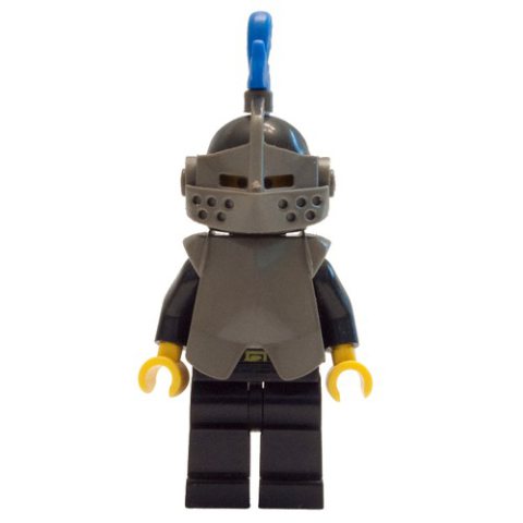 Minifigurka LEGO Knight (Breastplate on Black) - Black Legs, Armor, Blue Plume