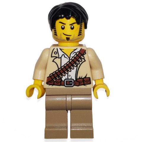 Minifigurka LEGO Jake Raines with Ammo Belt (3626c Head)