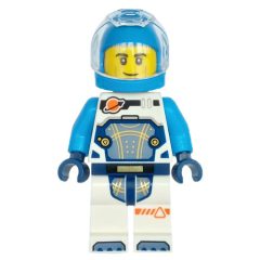 Minifigurka LEGO Astronaut, White and Dark Azure Spacesuit, Dark Azure Helmet