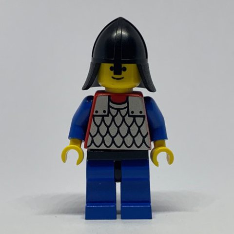 Minifigurka LEGO Knight (Scale Mail on Red) - Blue Arms, Blue Legs, Black Neck-Protector