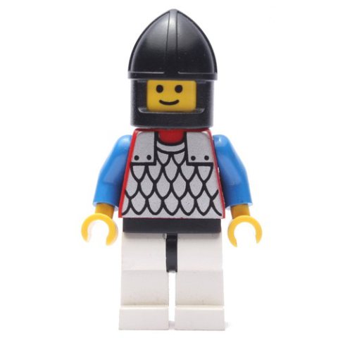 Minifigurka LEGO Knight (Scale Mail on Red) - Black Arms, White Legs