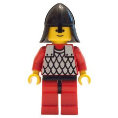 Minifigurka LEGO Knight (Scale Mail on Red) - Red Arms, Red Legs, Black Neck-Protector