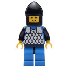 Minifigurka LEGO Knight (Scale Mail on Blue) - Black Arms, Blue Legs, Black Chin-Guard