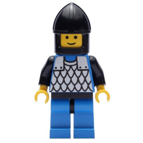 Minifigurka LEGO Knight (Scale Mail on Blue) - Black Arms, Blue Legs, Black Chin-Guard