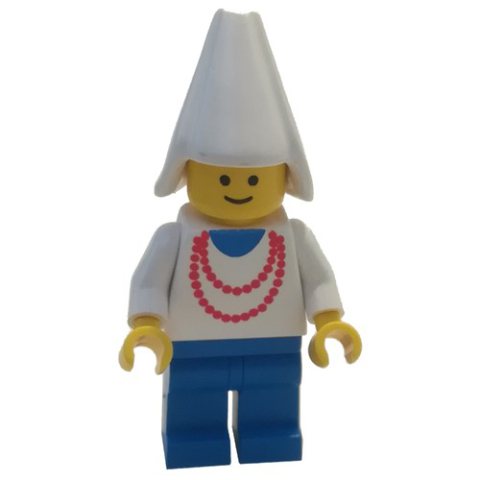 Minifigurka LEGO Maiden - Blue Legs, White Cone Hat