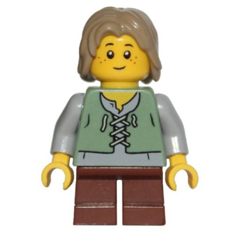 Minifigurka LEGO Peasant (Kingdoms) - Dark Tan Hair