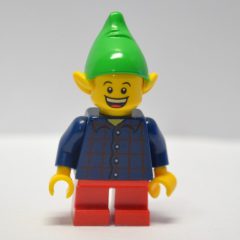 Minifigurka LEGO Elf, Dark Blue Plaid Button Shirt