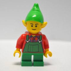 Minifigurka LEGO Elf, Green Overalls, Short Green Legs