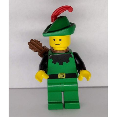 Minifigurka LEGO Forestman Archer (Forestmen) - Black, Red Plume