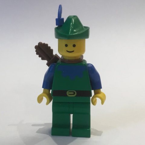 Minifigurka LEGO Forestman Archer (Forestmen) - Blue, Green Hat, Blue Plume