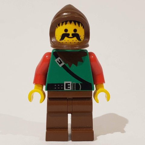 Minifigurka LEGO Forestman (Dark Forest) - Brown Legs, Brown Hood
