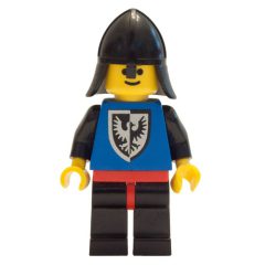 Minifigurka LEGO Knight (Black Falcon) - Black Legs, Red Hips, Rounded Shield, Neck-Protector