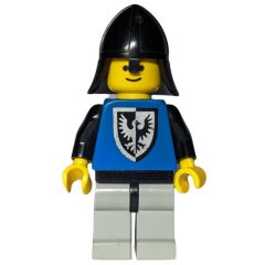 Minifigurka LEGO Knight (Black Falcon) - Light Gray Legs, Neck-Protector