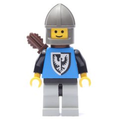 Minifigurka LEGO Archer (Black Falcon) - Light Gray Legs, Chin-Guard