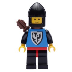Minifigurka LEGO Archer (Black Falcon) - Black Legs, Red Hips, Chin-Guard