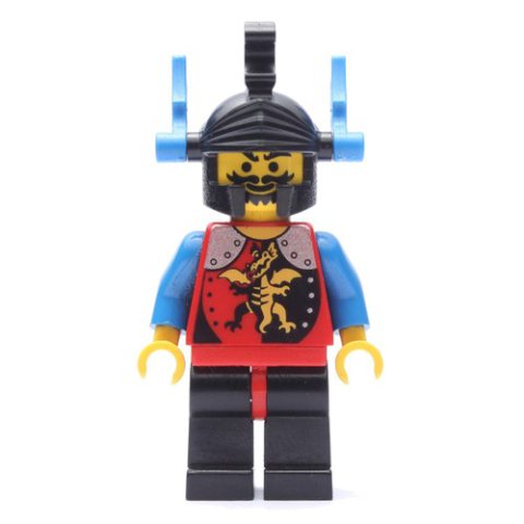 Minifigurka LEGO Knight (Dragon Knights) - Black Legs, Red Hips, Blue Plumes