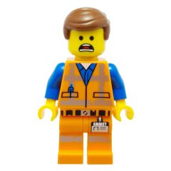 Minifigurka LEGO Emmet, Worn Outfit, Happy (Wink) / Scared