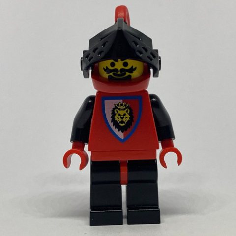 Minifigurka LEGO Knight (Royal Knights) - Black Legs, Red Helmet, Red Plume