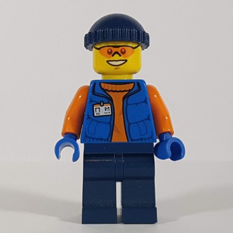 Minifigurka LEGO Arctic Explorer, Dark Blue Hat, Orange Sunglasses