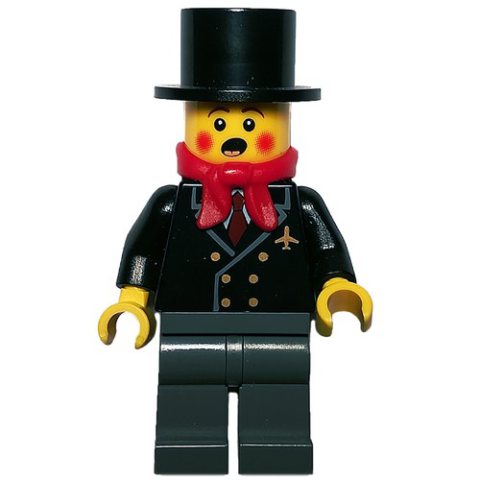 Minifigurka LEGO Caroler, Man, Jacket with Plane
