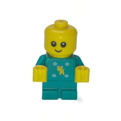 Minifigurka LEGO Baby, Dark Turquoise with Moose and Snowflakes