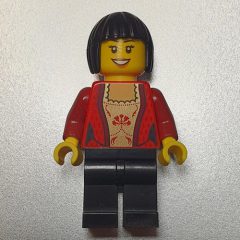 Minifigurka LEGO Woman, Corset, Black Legs, Black Hair
